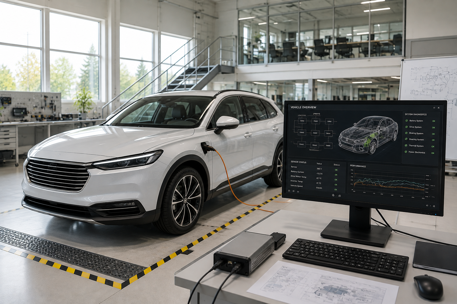 SDV testing bed at an engineering lab